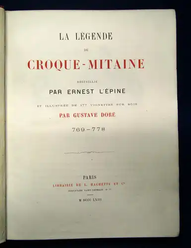 L'epine La Legende de Croque- Mitaine 1863 Gustav Dore illustriert  sf