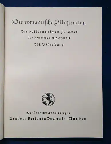 Lang Die romantische Illustration o.J. Volkstümliche Zeichner der Romantik  js