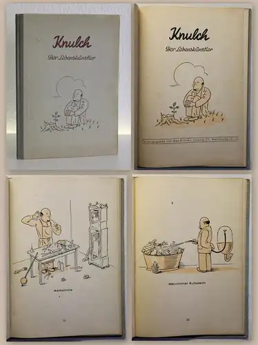 Max Richter Knulch der Lebenskünstler um 1950 Humor Satire Komic Comic Witz xz