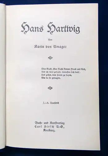 Amager Hans Hartwig um 1930 Geschichte Komponist Leben Werk sf