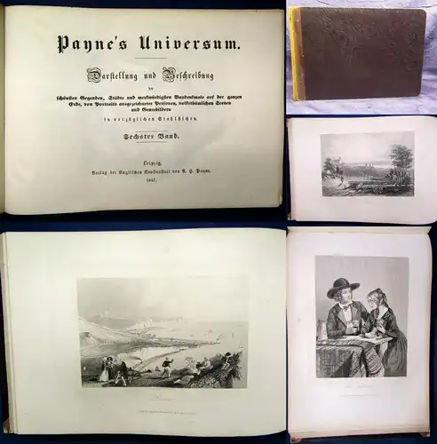 Payne's Universum 6.Bd. 1847 Darstellung v. Gegenden, Städten, Baudenkmalen js