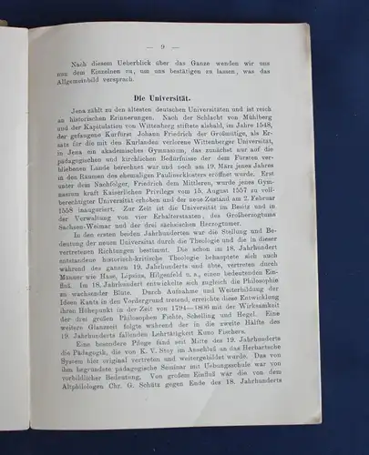 Jena als Universität und Stadt im Sommer 1913 Ortskunde Landeskunde Thüringen js