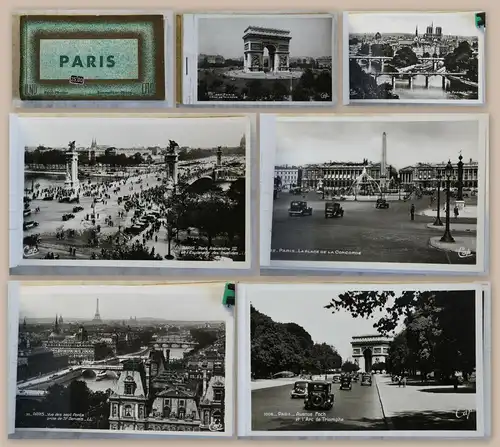 18 Fotopostkarten Stadtansichten Paris Frankreich France um 1930 Fotografie xz