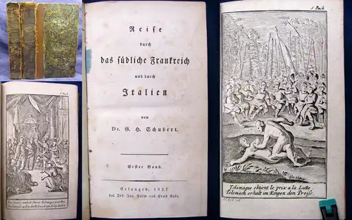 Schubert Reise durch das südliche Frankreich 2 Bde. EA selten 1831/ 1827 js