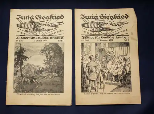 Jung Siegfried 11 Hefte 1926-1930  Magazin Jugendliteratur Jugend Deutschland js