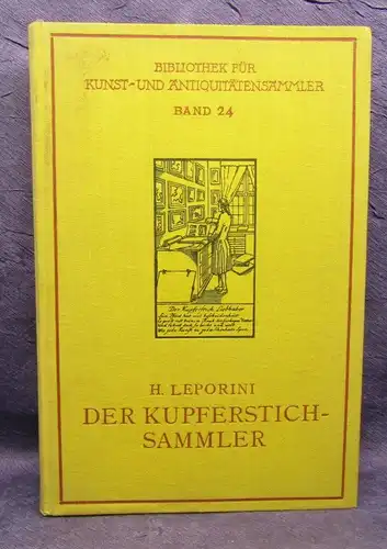 Leporini Der Kupferstichsammler 1924 Nachschlagebuch samt Verzeichnis js