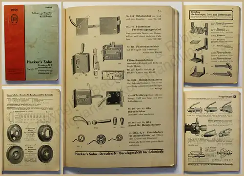 Hecker's Sohn Anhänger- und Wagenbau Fahrzeugpflege Werkstatthilfen 1939 xy