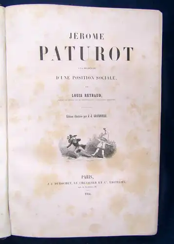 Reybaud Jerome Paturot D'une Position Sociale 1846 illustree' J.J. Grandville js