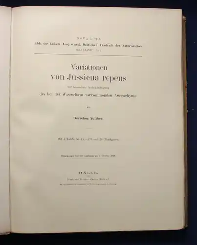 Fritsch Nova Acta Abhandlungen der Naturforscher 1905 84. Band Leopoldina js