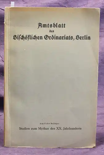 Amtsblatt des Bischöflichen Ordinariats Berlin 1934 Glaube Christentum Gott js