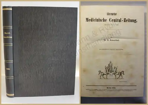 Rosenthal Allgemeine medicinische Central-Zeitung 1880 Medizin Wissen Studium xy