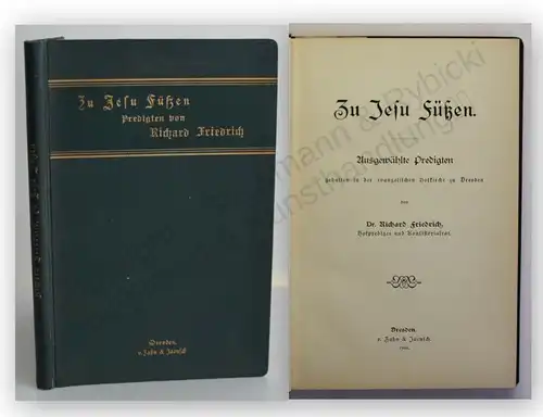 Friedrich Zu Jesu Füßen Ausgewählte Predigen 1904 Religion Kirche Politik xy