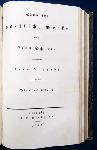 Sämmtliche poetische Werke 4 Teile in 2 komplett 1822 Belletristik Gedichte  js