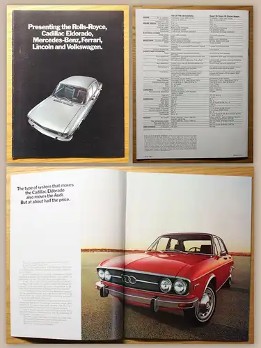 Original Werbeprospekt Audi 100 LS & Super 90 um 1970 Automobile Oldtimer xz