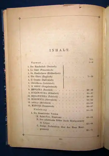 Schiller Der Handschuh Eine polyglotte Zusammenstellung von Fr. Thiel 1881 js