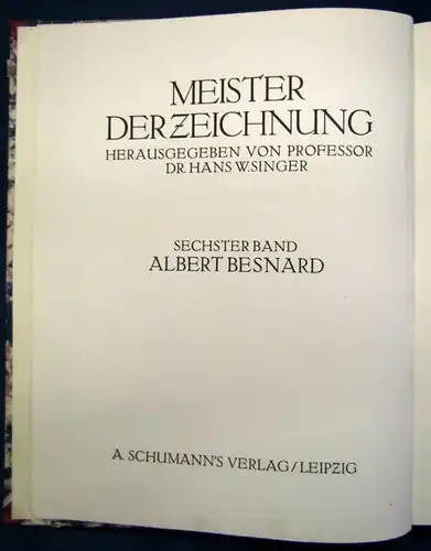 Singer Zeichnungen von Albert Besnard, Meister der Zeichnung 1912 52 Tafeln  js