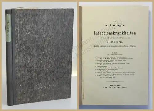 Zur Aetiologie der Infectionskrankheiten 1. Hälfte Pilztheorie 1881 Medizin xy