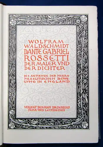 Waldschmidt Dante Gabriel Rossetti Der Maler und der Dichter 1905 Prärapha js