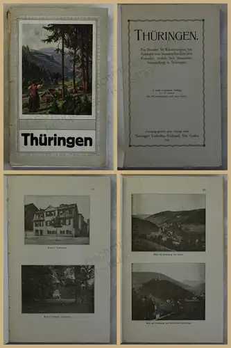 Orig. Werbeprospekt Thüringen 1916 Landeskunde Kurorten Ortskunde Reise xy