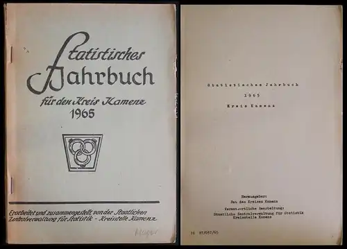 Statistisches Jahrbuch für den Kreis Kamenz 1965 Wirtschaft Bevölkerung Daten xz