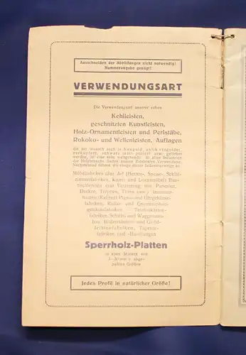 Goehlich Kunst - und Zierleisten Möbelauflagen 1927 Handwerk Berufe Dienste js