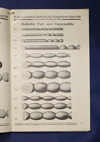 Goehlich Kunst - und Zierleisten Möbelauflagen 1927 Handwerk Berufe Dienste js