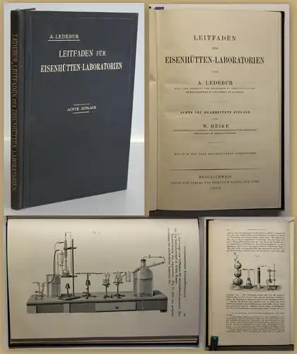 Ledebur/Heike Leitfaden für Eisenhütten Laboratorien 1908 Medizin Wissen sf