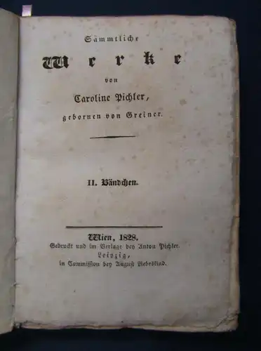 Sämmtliche Werke Caroline Pichler 11. Band 1828 "Frauenwürde 1. Teil" sf