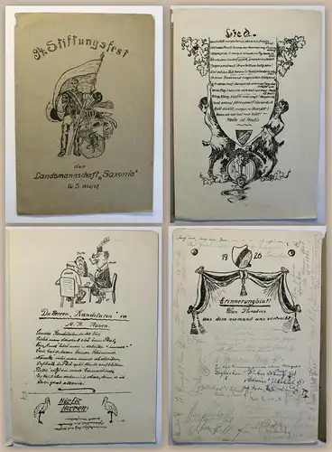 Festschrift Bierzeitung 34. Stiftungsfest 1926/27 Landsmannschaft Saxonica xz