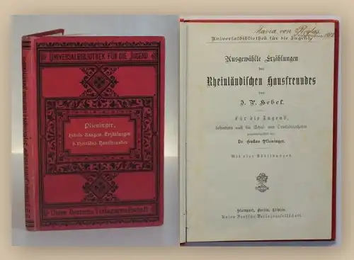 Hebel Ausgewählte Erzählungen des Rheinländischen Hausfreundes um 1890 sf