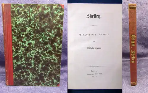 Hamm Shelley Biographische Novelle 1858 selten Lyrik Literatur Belletristik js