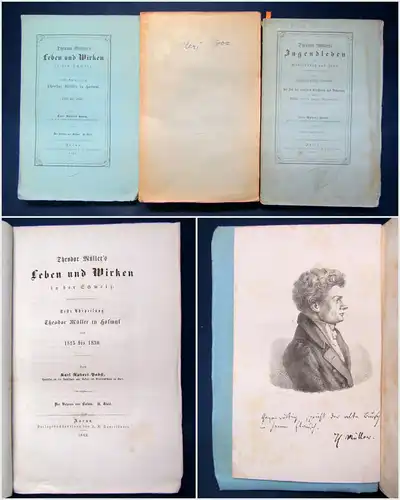 Pabst Theodor Müller "Leben und Wirken; Jugendleben" 3 Teile 1861-63 komplett sf