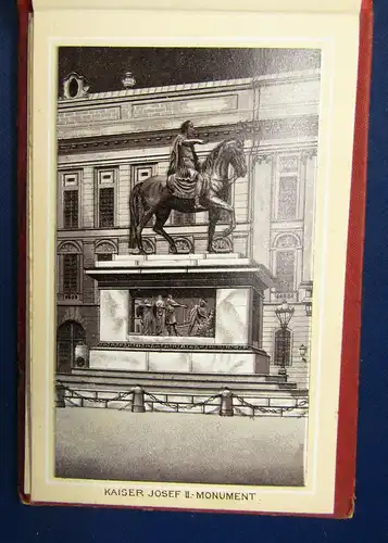 Leporello von Wien um 1890 Lithografien Österreich Ortskunde Architektur sf