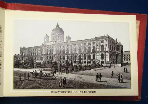 Leporello von Wien um 1890 Lithografien Österreich Ortskunde Architektur sf