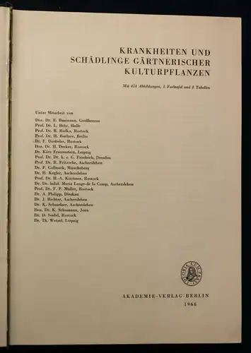 Klinkowski Phytopathologie und Pflanzenschutz 3. Band 1968 Botanik Pomologie sf