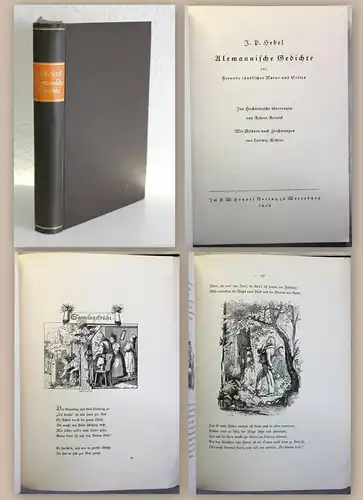J. P. Hebel Alemannische Gedichte 1929 Lyrik illustriert Ludwig Richter xz