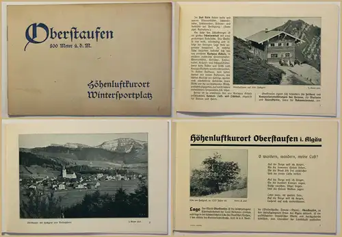Original Prospekt Oberstaufen um 1930 Bayern Ortskunde Landeskunde Geografie sf