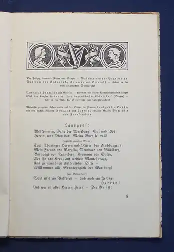 Lienhard Der Sängerkrieg auf der Wartburg 1925 Geographie Ortskunde Wartburg js