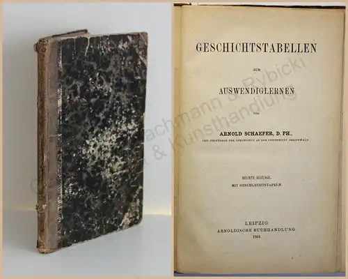 Schaefer Geschichtstabellen zum Auswendiglernern 1864 Schäfer Geschichte sf
