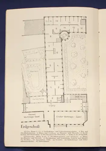 Original Prospekt Das Museum für Länderkunde zu Leipzig 1929 Ortskunde js