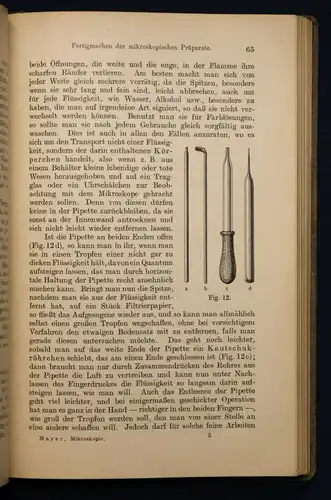 Mayer Einführung in die Mikroskopie 1914 Wissen Studium Physik Technik sf