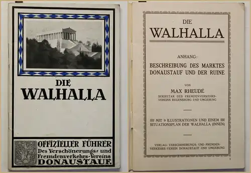 Original Prospekt Die Walhalla um 1930 Reise Ortskunde Landeskunde Geografie sf