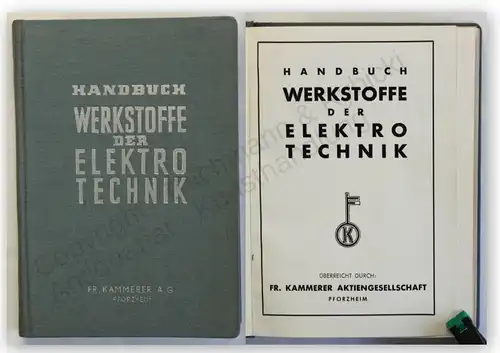 Oburger Handbuch Werkstoffe der Elektrotechnik 1954 Wissen Technik Handwerk xy