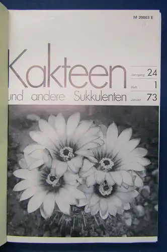 Kakteen und andere Sukkulenten 23. Jahrgang 1973 Natur Botanik Pflanzen sf