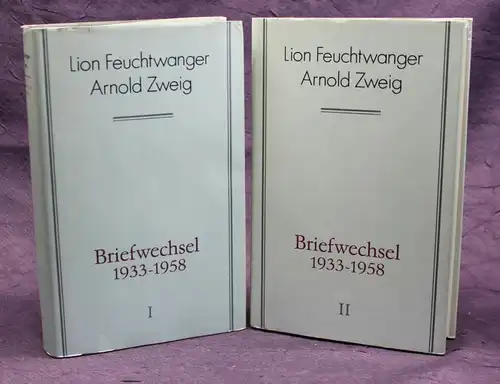 Lion Feuchtwanger Briefwechsel 1933-1958, 1984 2 Teile Belletristik Klassiker js