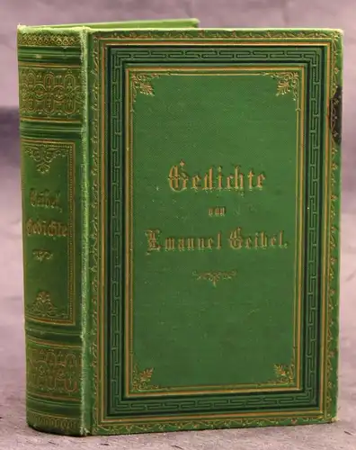 Emanuel Geibel Gedichte 1874 Belletristik Klassiker Weltliteratur dekorativ sf