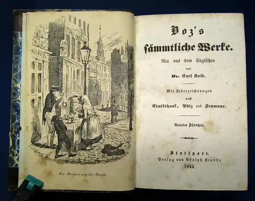 Kolb Boz's Sämmtliche Werke 9. Band 1842 Belletristik Klassiker Literatur sf