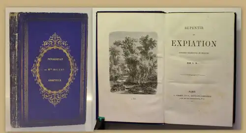 Repentir et Expiation Histoires Recreatives et Morales um 1870 Schulpreiseinband