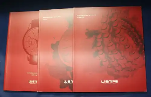 3 Kataloge Wempe Uhren 2010, Uhren 2011/12, Juwelen 2011/12 Fachjournal js