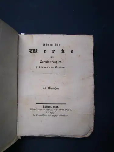 Sämmtliche Werke Caroline Pichler 44. Bd 1831 "Die Wiedereroberung von Ofen" sf